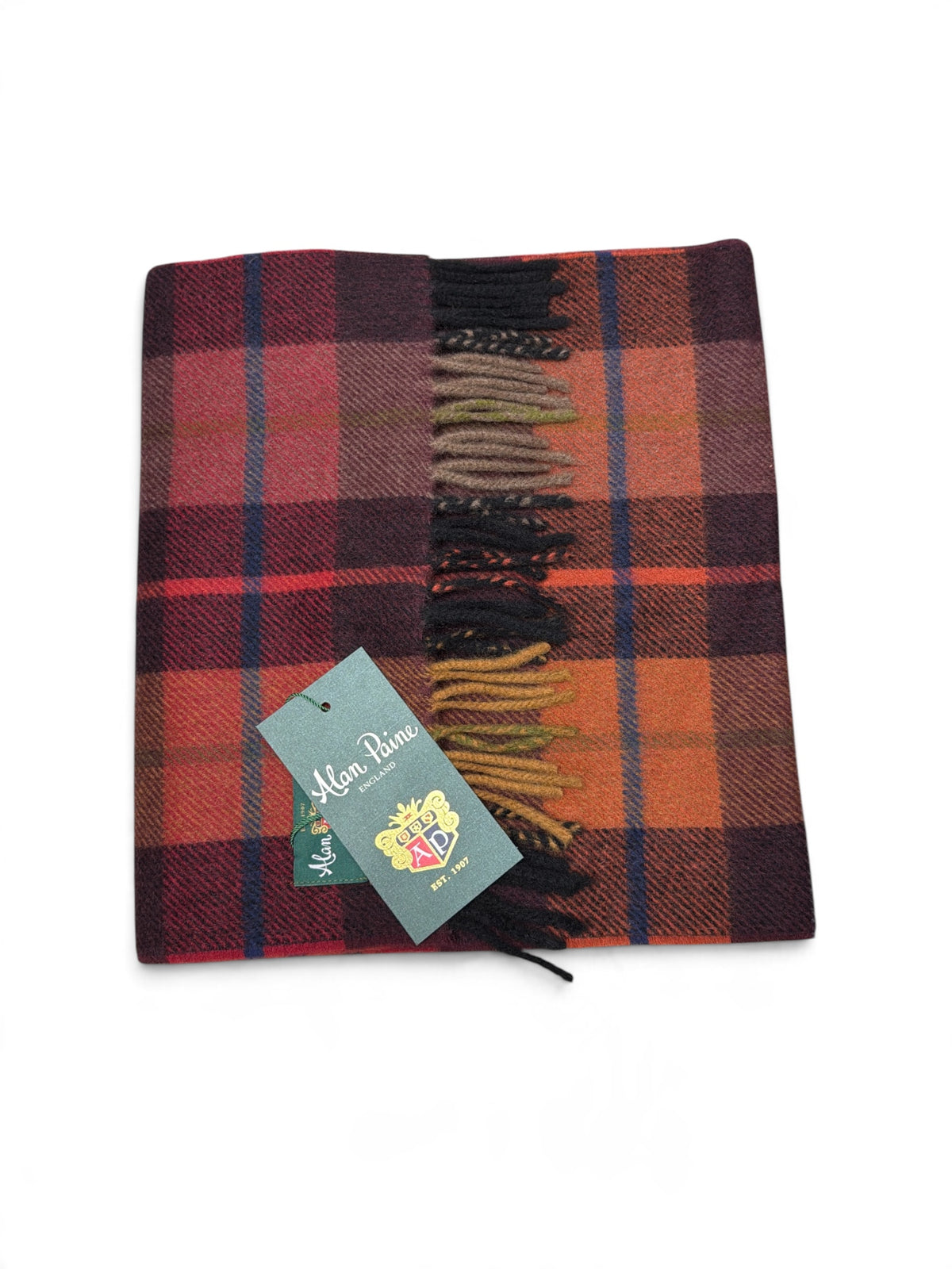 Mandally Check Scarf-Rust