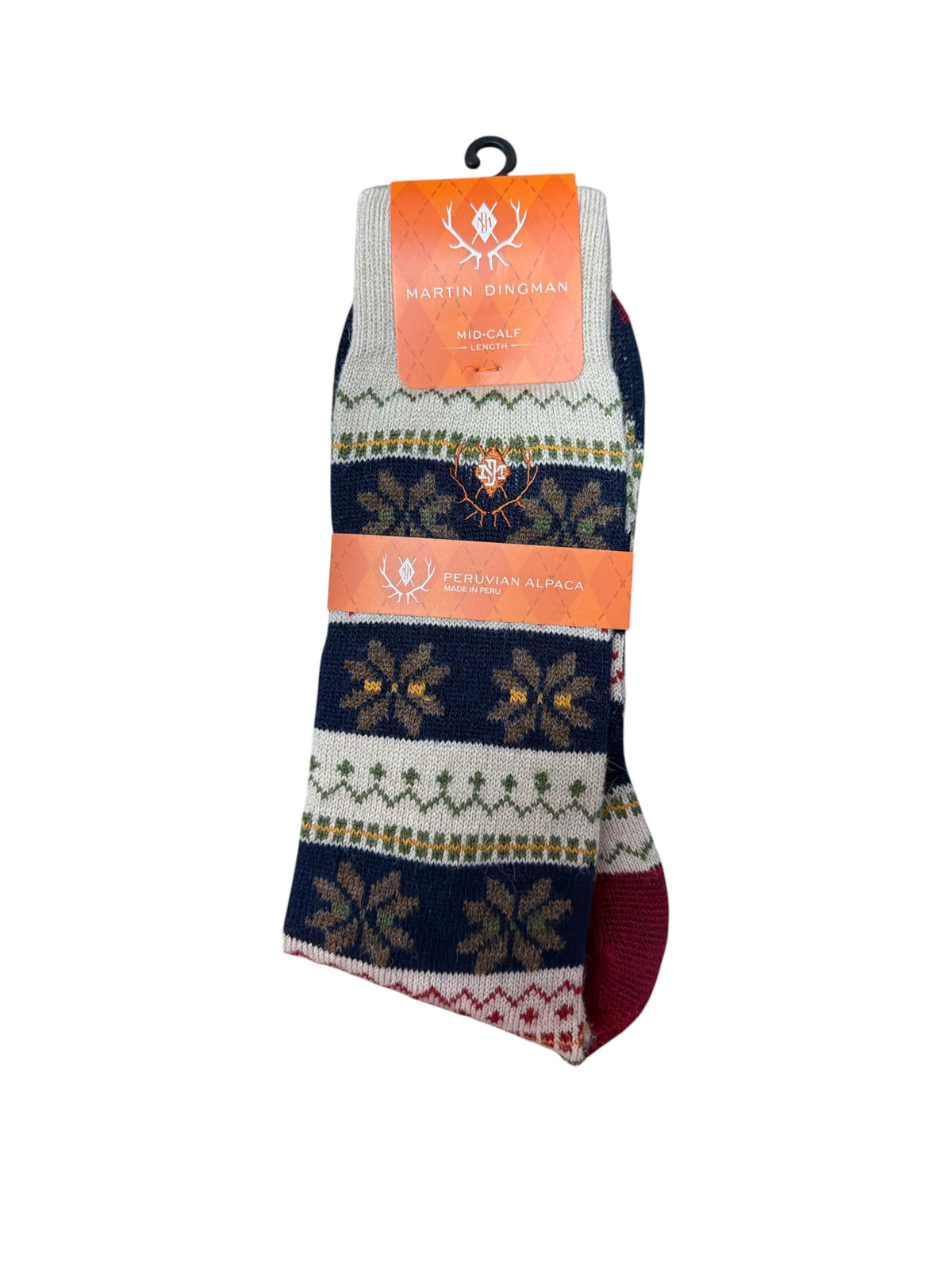 Fairisle Alpaca Yarn Socks-Oat(Mid-Calf Length)