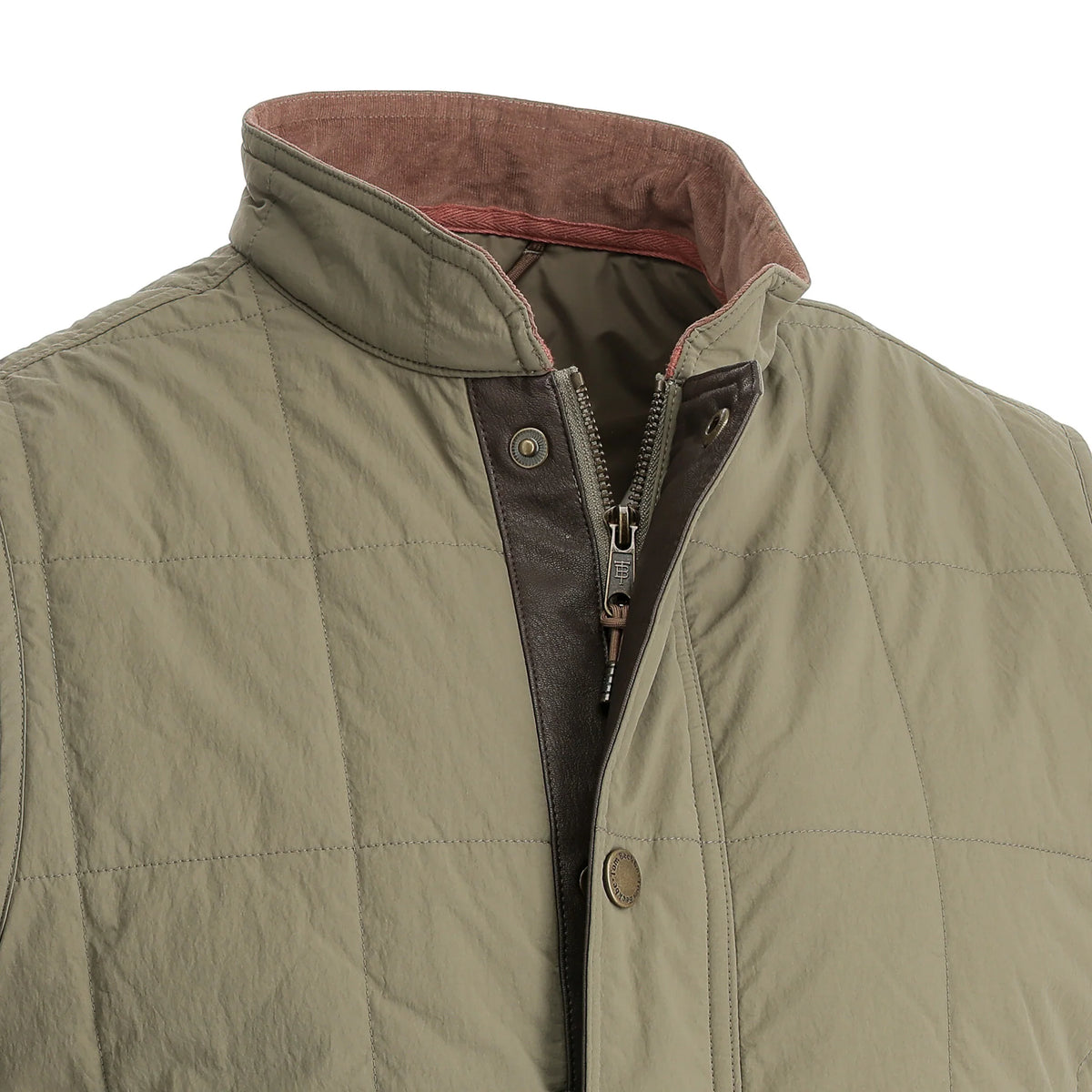 Burgess Quilted Vest-Khaki