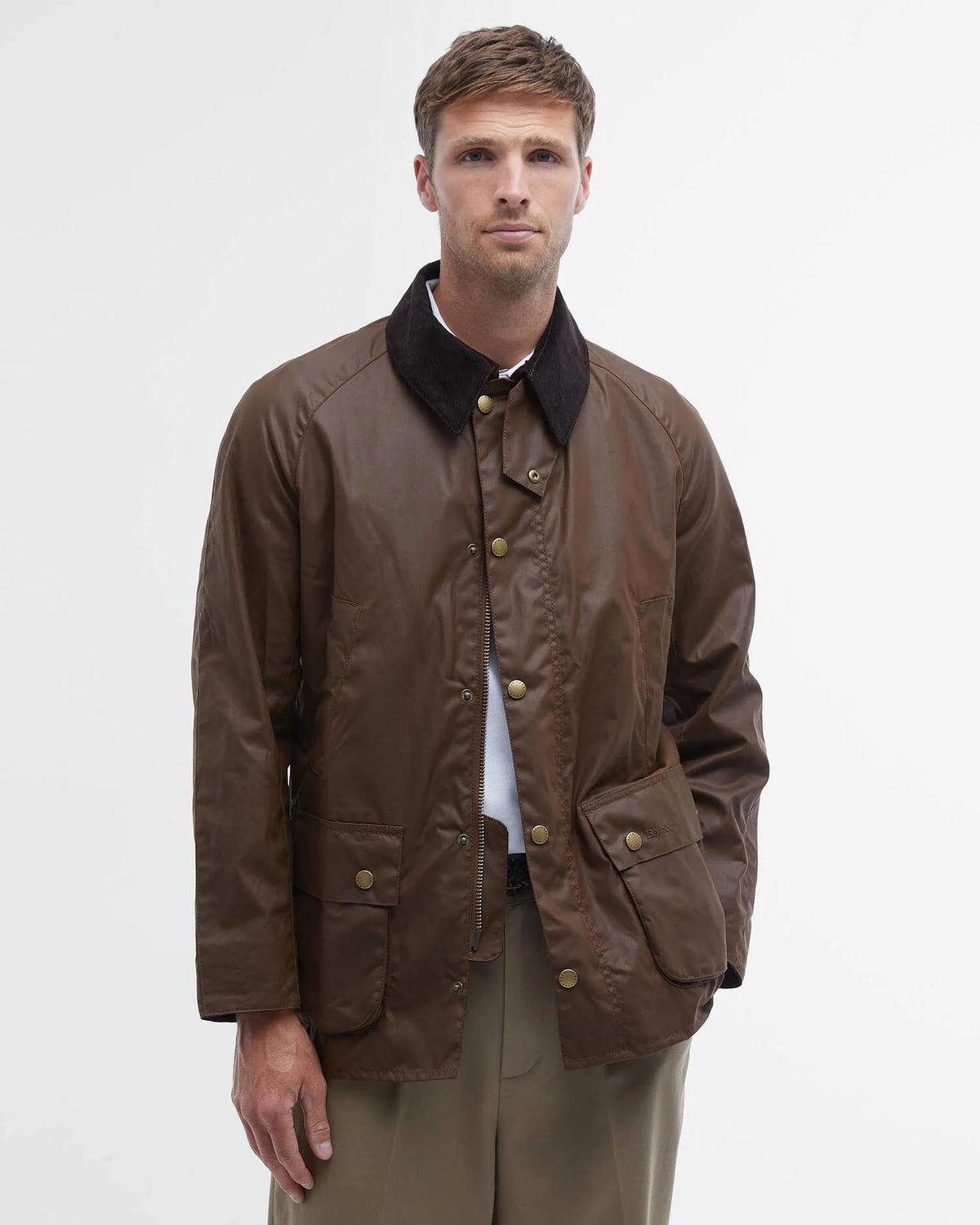 Men's Ashby Waxed Jacket-Bark