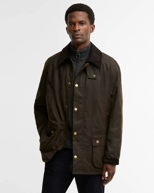 Men’s Ashby Waxed Jacket-Olive