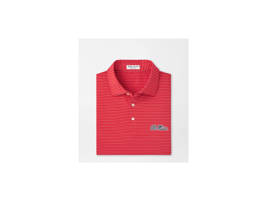 Peter Millar OIe Miss Red - Striped Performance Polo