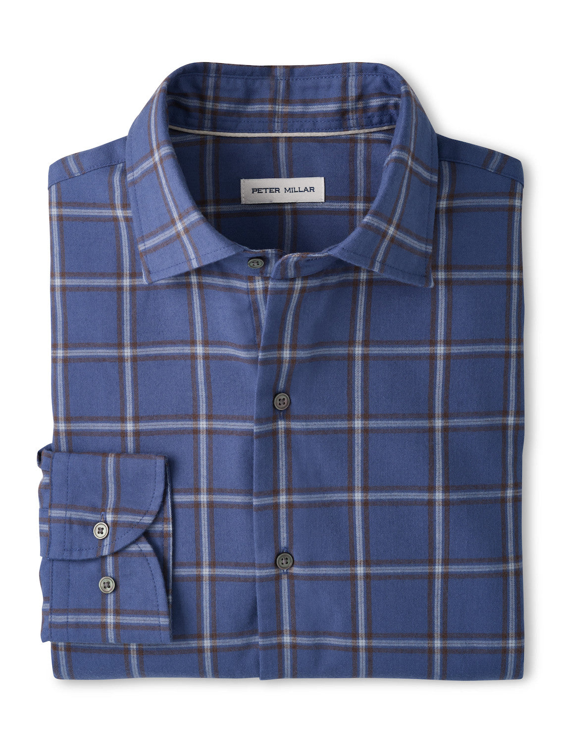 Preston Flannel Shirt-Crown Blue