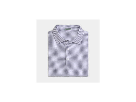 Genteal Prismatic Printed Performance Polo - Purple Ash