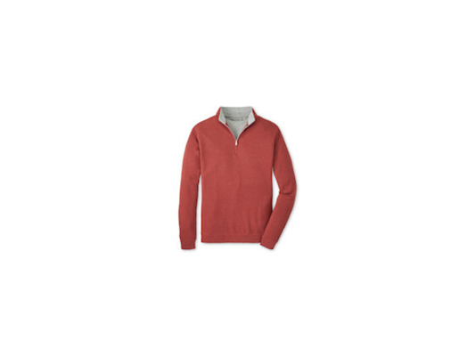Peter Millar Crown Comfort Quarter Zip Pullover - Sparrow Red