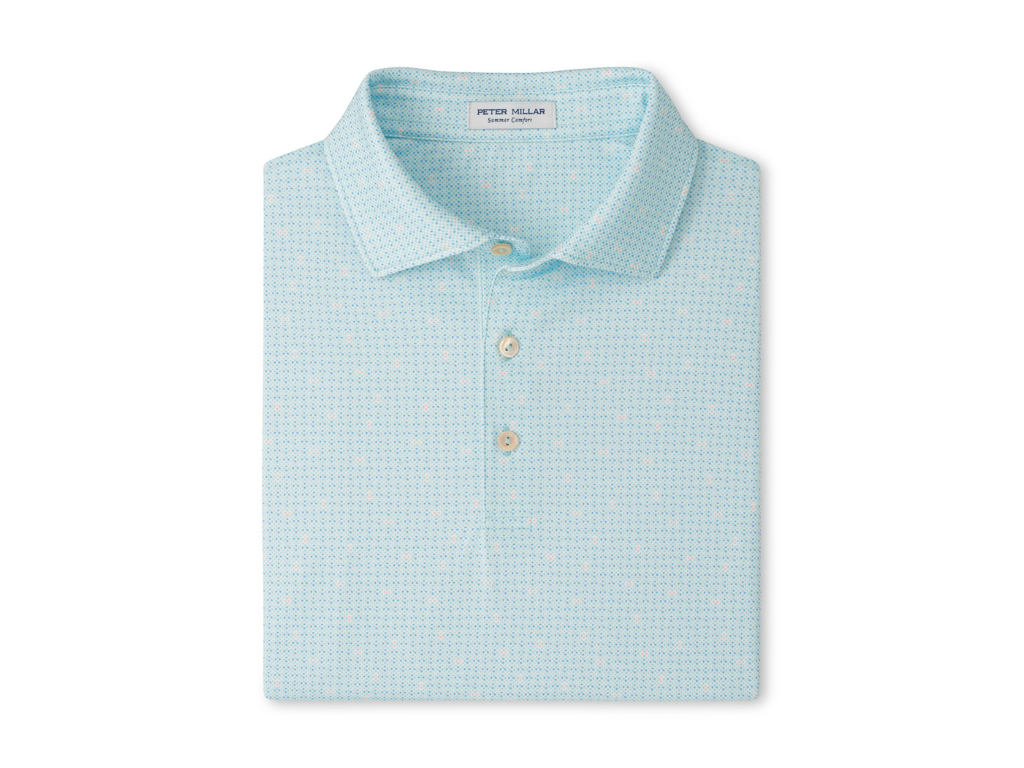 Peter Millar Ashgrove Performance Jersey Polo - Clearwater