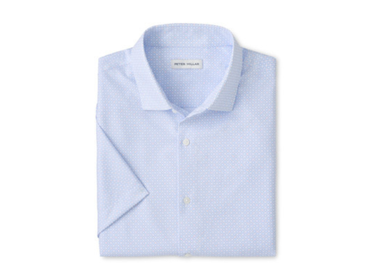 Baldwin Perf Poplin Sport Shirt - Cottage Blue