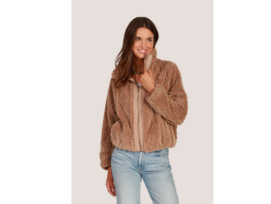 Women's Cable Jacket - Brown