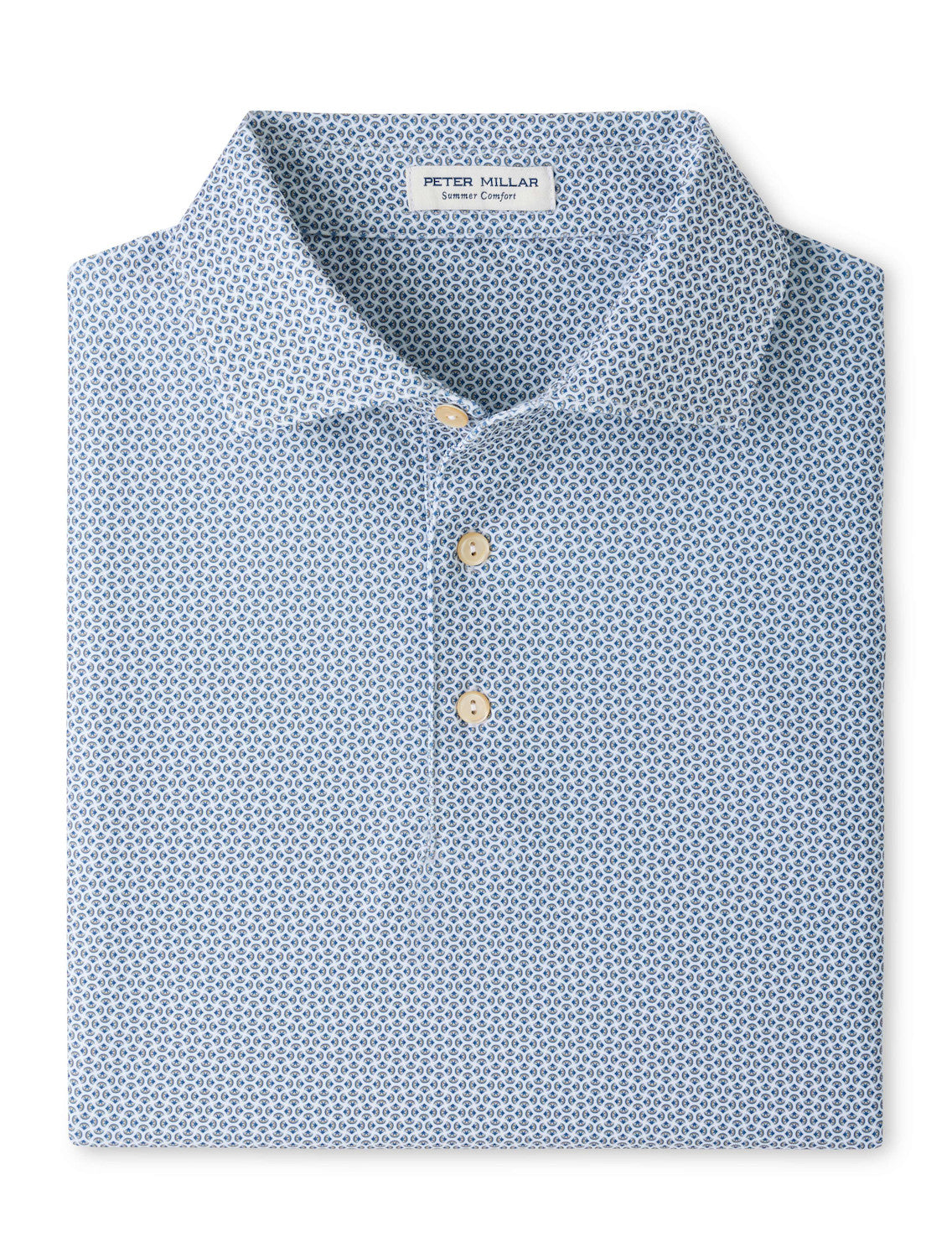Rambla Jersey Polo-White/Dark Amber