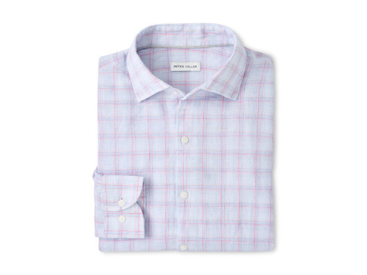 Frisbee Linen Sport Shirt - Stream Blue