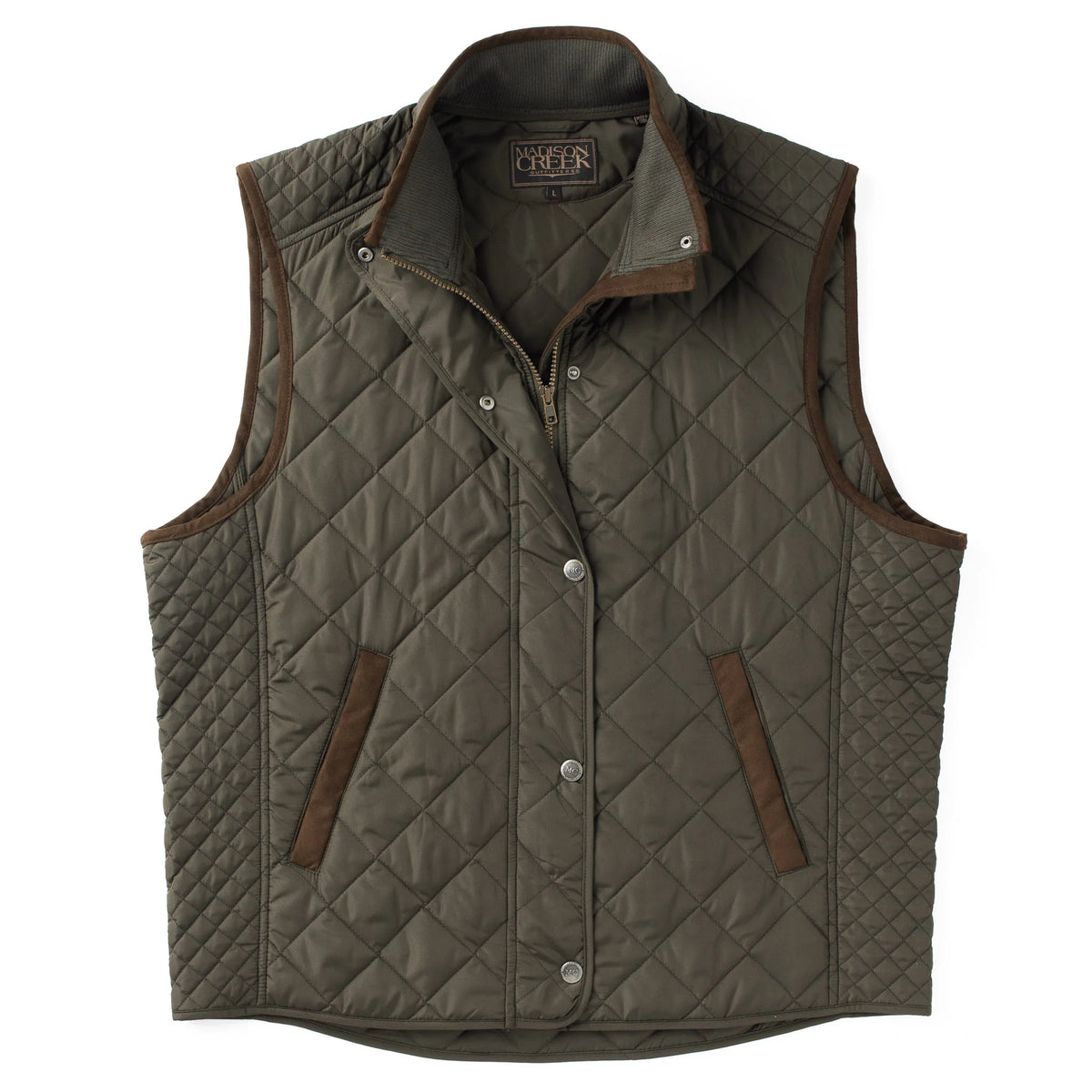 Greenville Diamond Quilted Nylon Vest-Loden