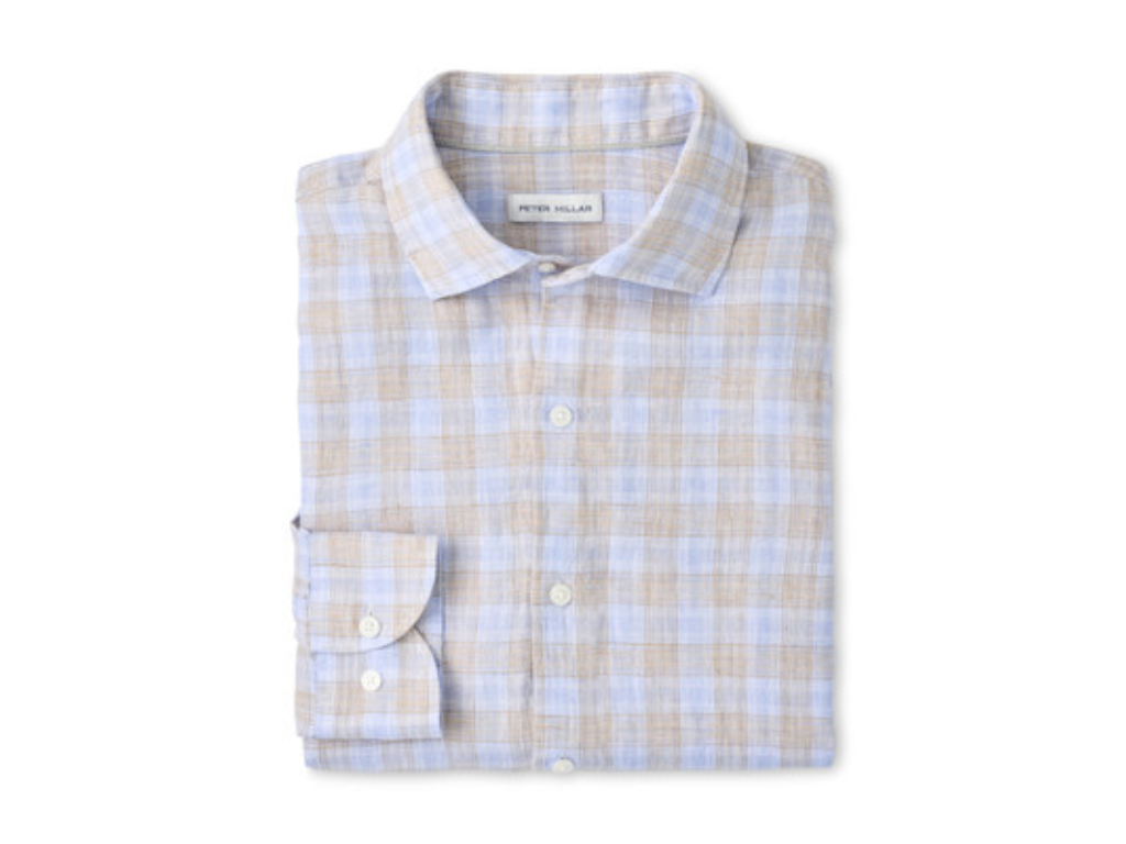 Milo Linen Sport Shirt - Cloudy Blue