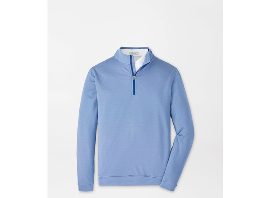 Peter Millar Perth Stripe Performance Quarter Zip - Sport Navy