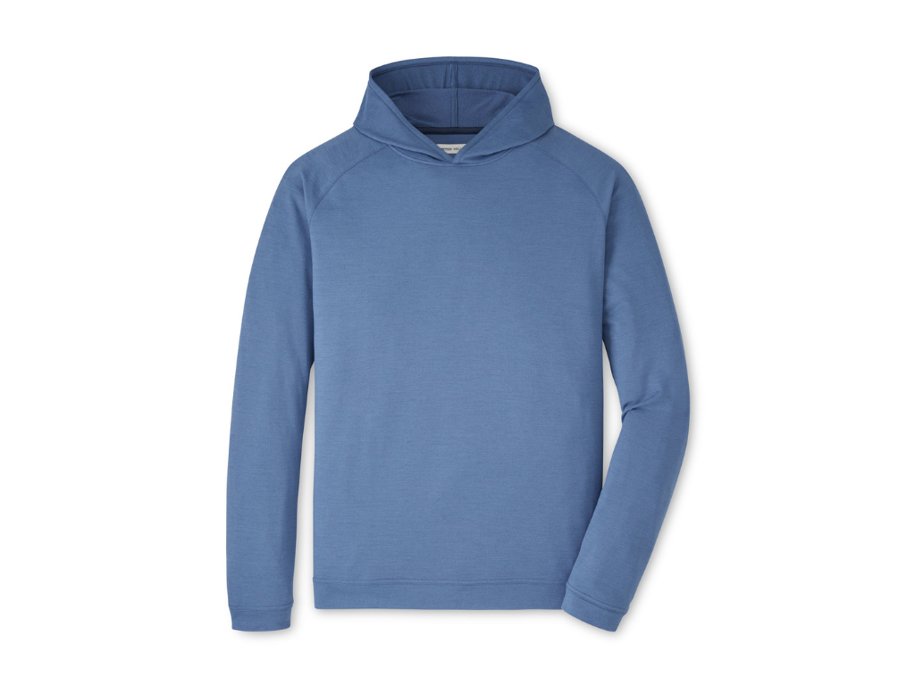 Peter Millar Pine Performance Hoodie - Windsor Blue