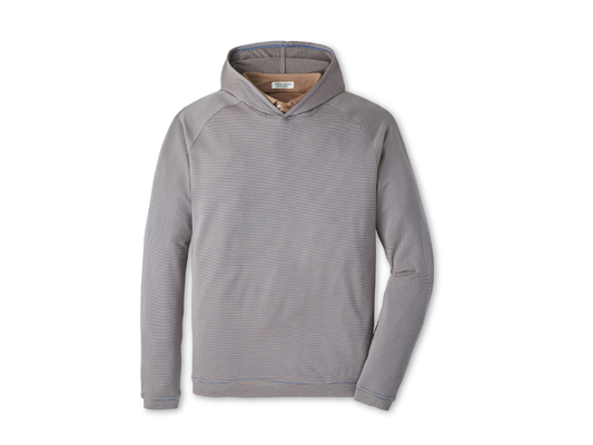 Peter Millar Stripe Performance Hoodie - Blue Haze