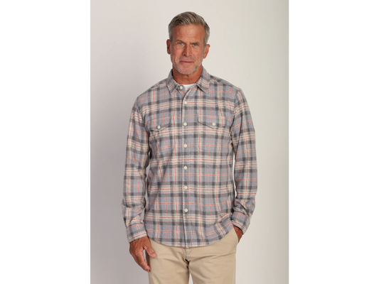 Road House Checks Plaid Button Down - Light Gray