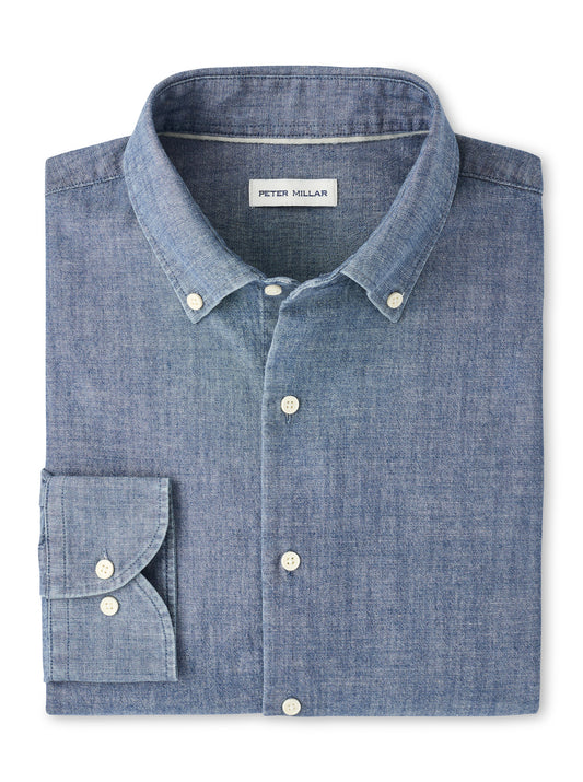 Chambray Sport Shirt-Indigo
