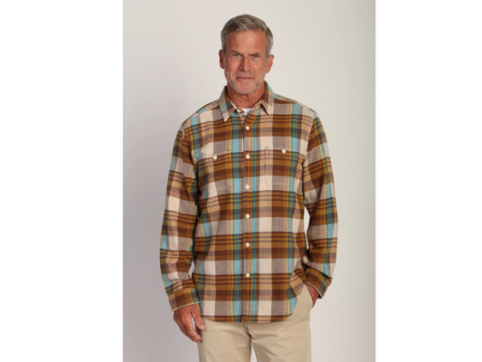 Tavern Plaid Brushed Flannel - Saddle