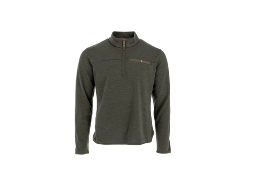 Tucker Fleece Quarter Zip - Peat Green