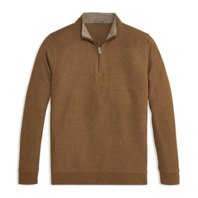 Cotton/Modal Quarter-Zip-Tobacco